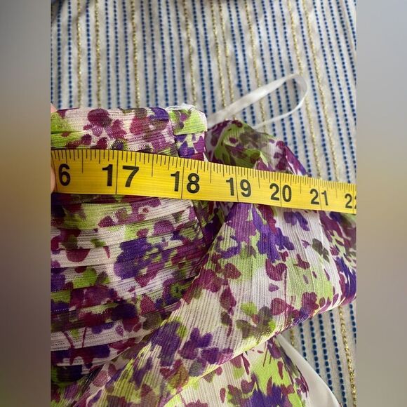 AIDAN AIDAN MATTOX Womens Maxi Dress Strapless Floral Purple Ruffles Chiffon 2 - Picture 13 of 14